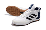 Adidas ACE Five-Apart IC Indoor Flat Soccer Shoes White/Black/Blue/Coffee