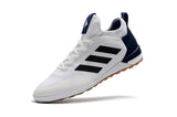 Adidas ACE Five-Apart IC Indoor Flat Soccer Shoes White/Black/Blue/Coffee
