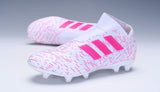 Adidas Nemeziz 18+ FG White Pink no Lace - studzsupply