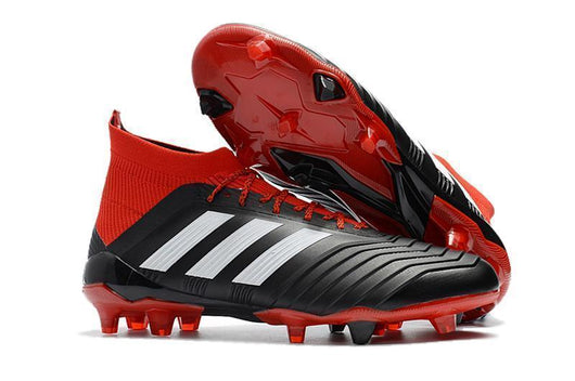 Adidas Predator 18.1 FG Soccer Cleats Core Black White Red - studzsupply
