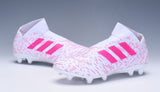 Adidas Nemeziz 18+ FG White Pink no Lace - studzsupply