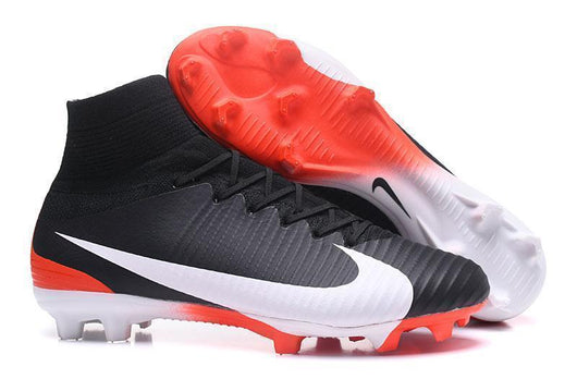 Nike Mercurial Superfly V FG Soccer Cleats Black Orange White - studzsupply