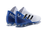 ADIDAS NEMEZIZ MESSI 18.1 FIRM GROUND CLEATS WHITE BLUE BLACK - studzsupply