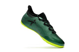 Adidas X series IC Thunderstorm Indoor Flat Soccer Shoes Green/Lime/Black