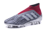 Adidas Predator 18+ Paul Pogba FG Soccer Cleats Iron Metallic Grey Red - studzsupply