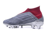 Adidas Predator 18+ Paul Pogba FG Soccer Cleats Iron Metallic Grey Red - studzsupply