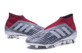 Adidas Predator 18+ Paul Pogba FG Soccer Cleats Iron Metallic Grey Red - studzsupply