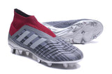 Adidas Predator 18+ Paul Pogba FG Soccer Cleats Iron Metallic Grey Red - studzsupply