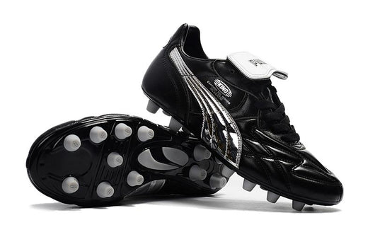 Hummer King kangaroo leather FG football shoes Black/Silver