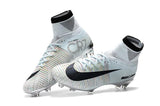 Nike Mercurial Superfly V CR7 FG Soccer Cleats Tint Black White Chrome - studzsupply