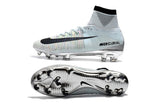 Nike Mercurial Superfly V CR7 FG Soccer Cleats Tint Black White Chrome - studzsupply