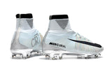 Nike Mercurial Superfly V CR7 FG Soccer Cleats Tint Black White Chrome - studzsupply