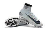 Nike Mercurial Superfly V CR7 FG Soccer Cleats Tint Black White Chrome - studzsupply