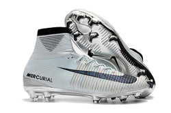 Nike Mercurial Superfly V CR7 FG Soccer Cleats Tint Black White Chrome - studzsupply