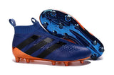 Adidas ACE 16+ Purecontrol FG/AG Soccer Cleats Dark Blue Orange Black - studzsupply