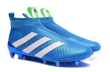 Adidas ACE 16+ Purecontrol FG/AG Soccer Cleats Blue White Green - studzsupply