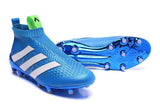Adidas ACE 16+ Purecontrol FG/AG Soccer Cleats Blue White Green - studzsupply