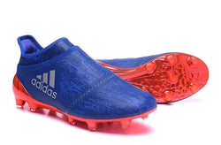 Adidas X 16+ Purechaos FG/AG Soccer Cleats All Blue Solar Red - studzsupply