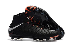 Nike Hypervenom Phantom III DF FG Soccer Cleats Black Metallic Silver - studzsupply