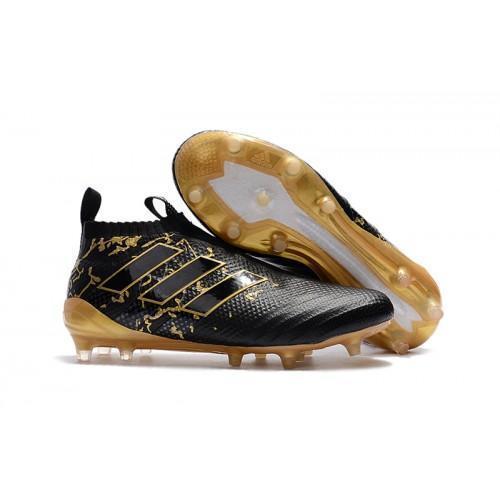Adidas Ace 17+ Purecontrol FG Soccer Cleats Black Golden - studzsupply