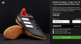 Adidas Predator IN Indoor Cleats Black/White/Orange