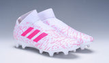 Adidas Nemeziz 18+ FG White Pink no Lace - studzsupply