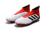 Adidas Predator 18+ FG Soccer Cleats White Solar Red Core Black - studzsupply