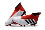 Adidas Predator 18+ FG Soccer Cleats White Solar Red Core Black - studzsupply