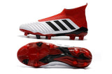 Adidas Predator 18+ FG Soccer Cleats White Solar Red Core Black - studzsupply