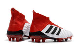 Adidas Predator 18+ FG Soccer Cleats White Solar Red Core Black - studzsupply