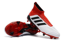 Adidas Predator 18+ FG Soccer Cleats White Solar Red Core Black - studzsupply