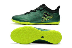 Adidas X series IC Thunderstorm Indoor Flat Soccer Shoes Green/Lime/Black