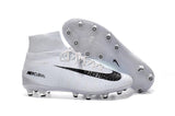 Nike Mercurial Superfly V AG Soccer Cleats White Black - studzsupply