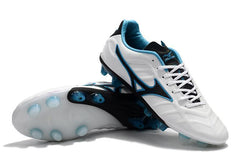 Mizuno Rebula V1 FG Soccer Cleats White Black Blue - studzsupply