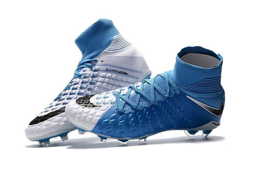 Nike Hypervenom Phantom III DF FG Soccer Cleats Sky Blue White Black - studzsupply