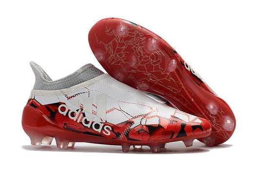 Adidas X 17+ Purechaos FG Soccer Cleats White Solar Red - studzsupply