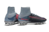 Nike Mercurial Superfly V FG Soccer Cleats Black Grey Chrome - studzsupply