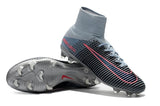 Nike Mercurial Superfly V FG Soccer Cleats Black Grey Chrome - studzsupply