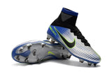 Nike Mercurial Superfly V FG Soccer Cleats Pure Platinum Blue Black - studzsupply