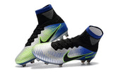 Nike Mercurial Superfly V FG Soccer Cleats Pure Platinum Blue Black - studzsupply