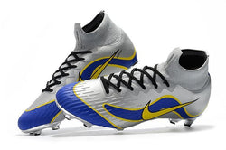 NIKE Mercurial Superfly VI 360 Elite FG Silver Blue Yellow Lining - studzsupply