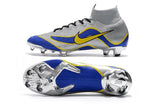 NIKE Mercurial Superfly VI 360 Elite FG Silver Blue Yellow Lining - studzsupply