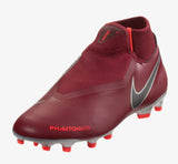 Nike Phantom Vision Elite DF FG Soccer Cleats Maroon Silver Black - studzsupply
