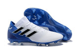 ADIDAS NEMEZIZ MESSI 18.1 FIRM GROUND CLEATS WHITE BLUE BLACK - studzsupply