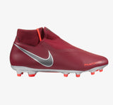 Nike Phantom Vision Elite DF FG Soccer Cleats Maroon Silver Black - studzsupply
