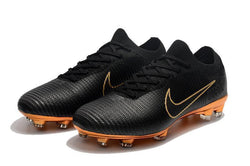 Nike Mercurial Vapor Flyknit Ultra FG Soccer Cleats Black Golden - studzsupply