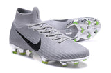 Nike Mercurial Superfly VI Elite FG Silver Black High Cut - studzsupply