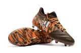 Adidas X Series FG Leather Version New Color TPU Cleats Gray/Orange/White