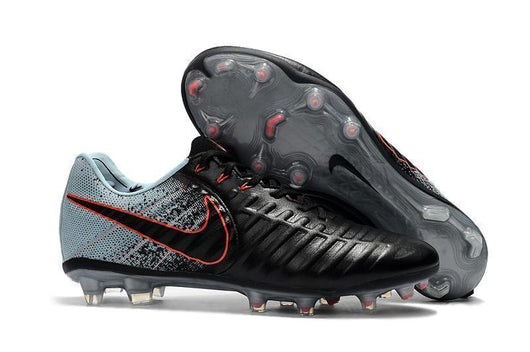 Nike Tiempo Legend VII FG Soccer Cleats Black Light Almory Blue - studzsupply