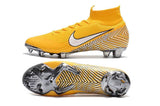 NIKE Mercurial Superfly VI 360 Elite Neymar FG Yellow White High Cut - studzsupply